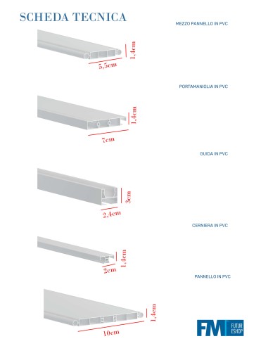 Porta a soffietto in Pvc su misura a prezzi online