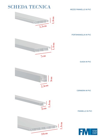 Porta a soffietto in Pvc su misura a prezzi online