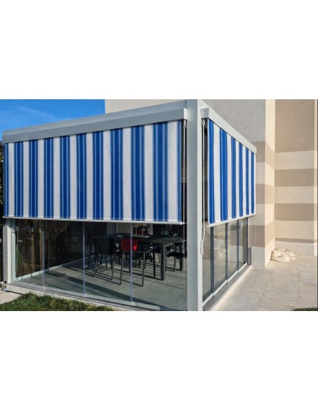 Tenda a caduta Tempotest con cavetti e con cassonetto