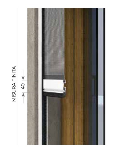 Zanzariera verticale Klip 40 a molla su misura