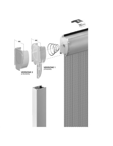Zanzariera verticale Klip 40 a molla su misura