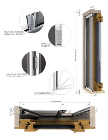Zanzariera laterale klip 40 a molla su misura