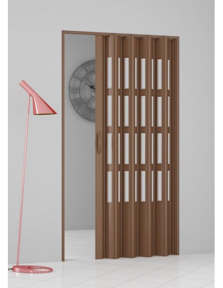 Porta a soffietto con vetrini