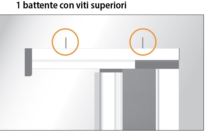 Fissaggio con viti superiori